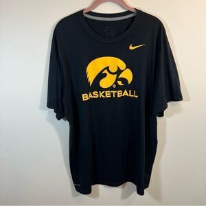 ✨ Nike Black Iowa Hawkeyes Basketball Dri-Fit Shirt XL